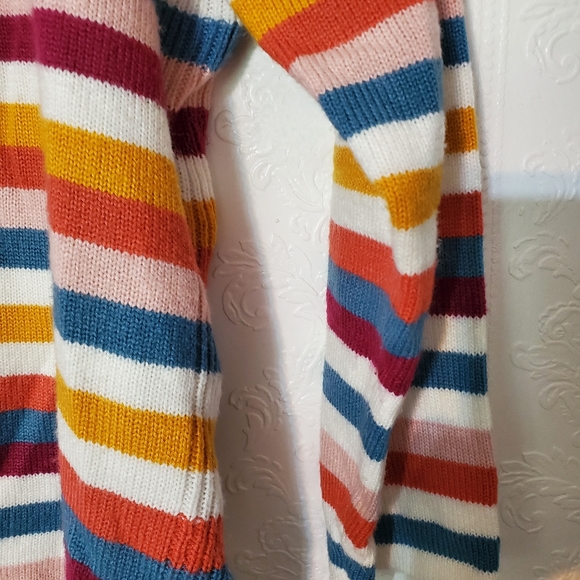 Westbound woman 1X striped colorful rainbow sweater sweatshirt top - Picture 11 of 13